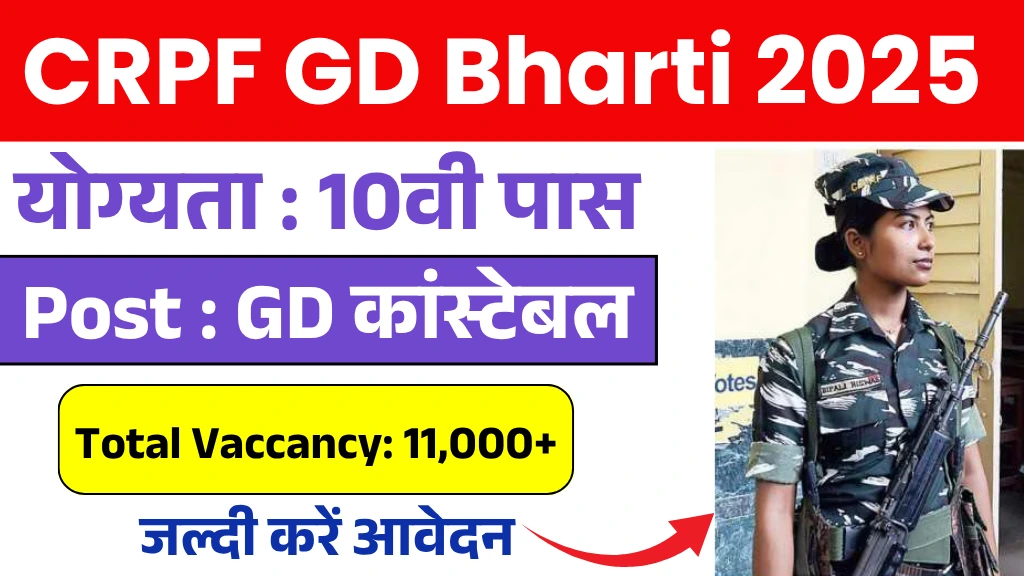 CRPF GD Bharti 2025 Apply Online