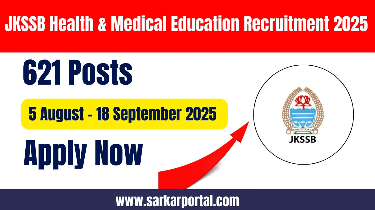JKSSB Health and Medical Education Recruitment 2025